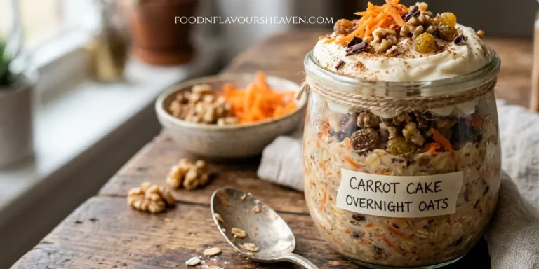 carrot cake overnight oats recipe...