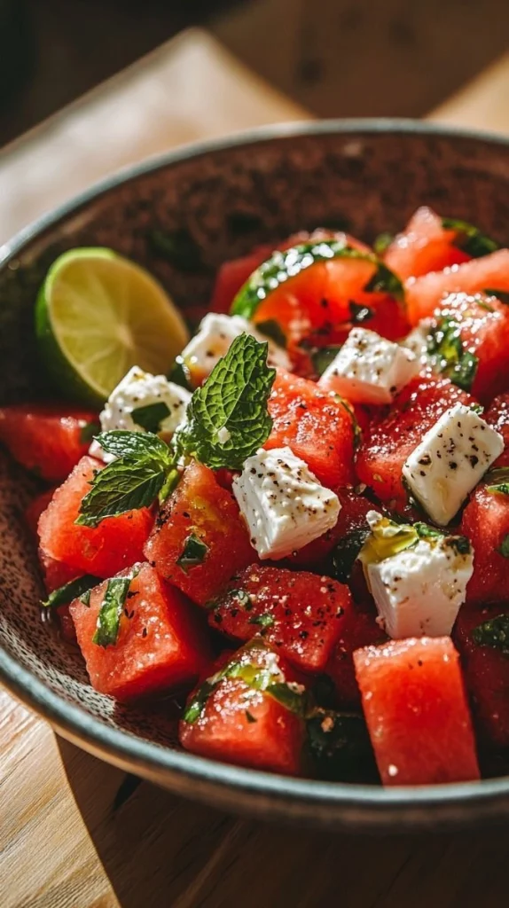 5-Minute Watermelon Feta Salad – Easy, Refreshing Summer Recipe Watermelon Feta Salad recipe