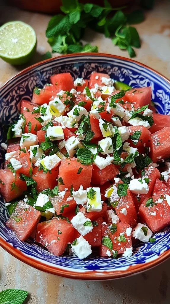 5-Minute Watermelon Feta Salad – Easy, Refreshing Summer Recipe Watermelon Feta Salad recipe