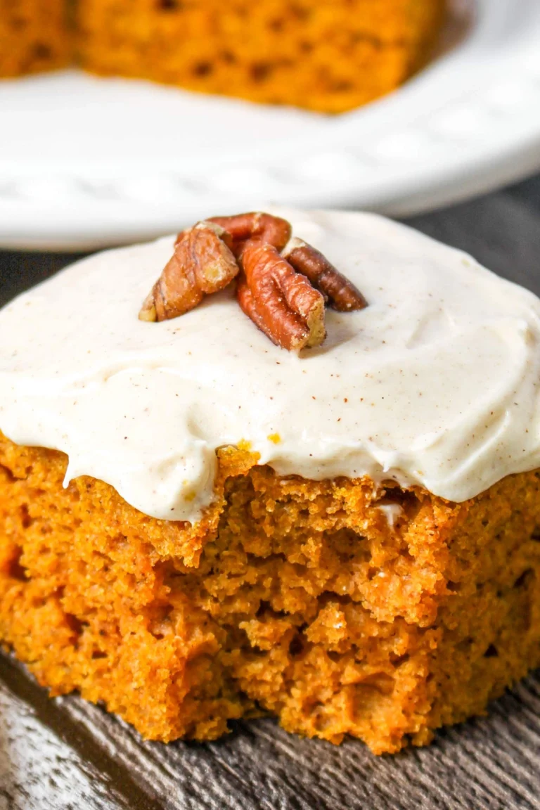 pumpkin spice cake dessert cinnamon cream cheese frosting (1)